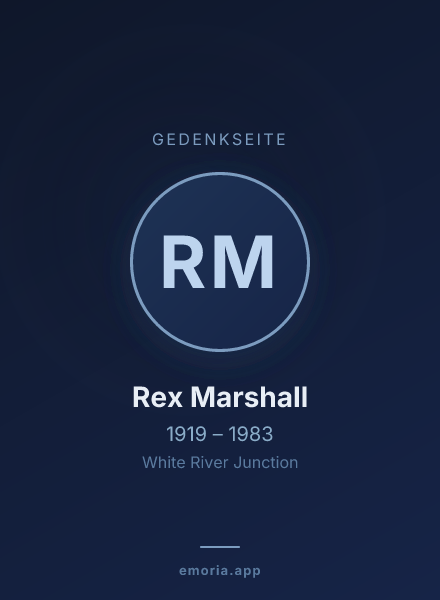 Gedenkportrait von Rex Marshall