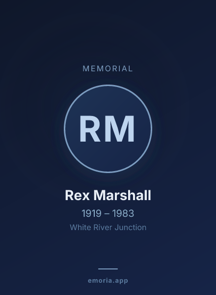 Memorial portrait of Rex Marshall