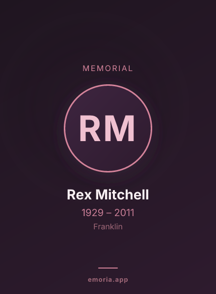 Memorial portrait of Rex Mitchell