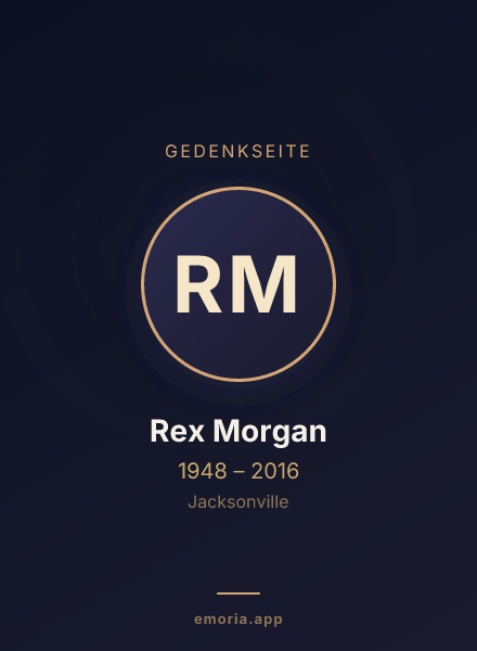Gedenkportrait von Rex Morgan