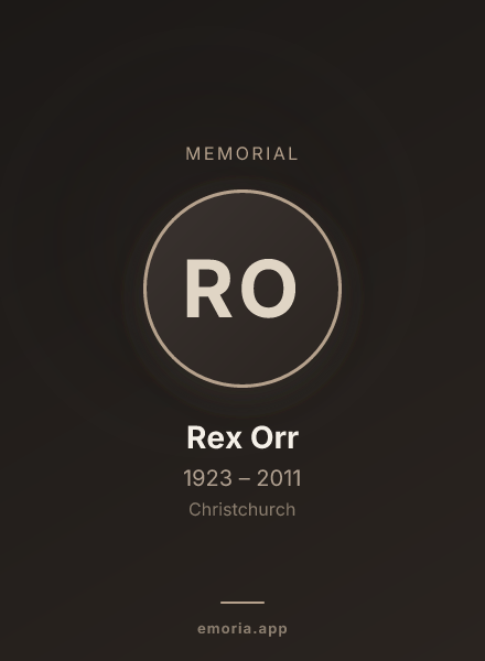 Memorial portrait of Rex Orr