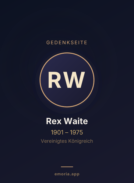 Gedenkportrait von Rex Waite