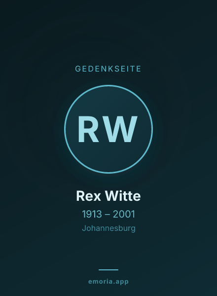 Gedenkportrait von Rex Witte