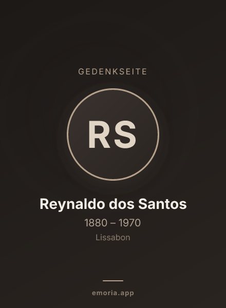Gedenkportrait von Reynaldo dos Santos