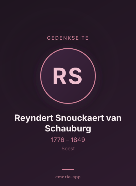 Gedenkportrait von Reyndert Snouckaert van Schauburg