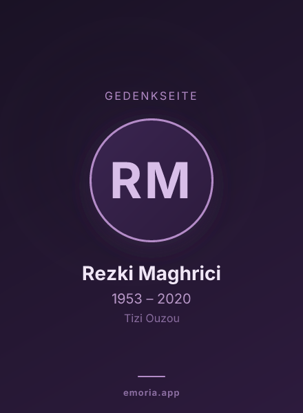 Gedenkportrait von Rezki Maghrici