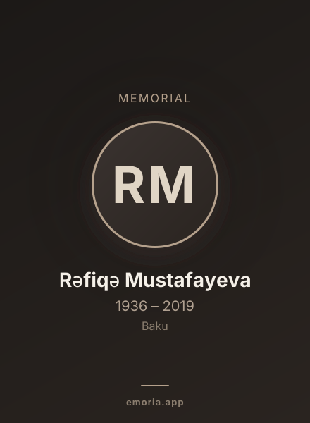 Memorial portrait of Rəfiqə Mustafayeva