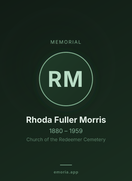 Memorial portrait of Rhoda Fuller Morris