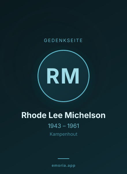 Gedenkportrait von Rhode Lee Michelson