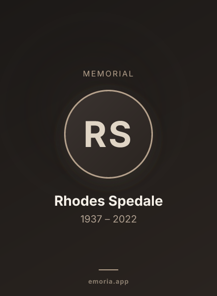 Memorial portrait of Rhodes Spedale
