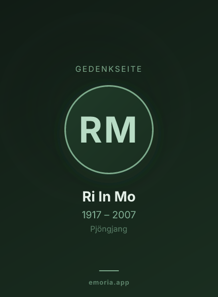 Gedenkportrait von Ri In Mo