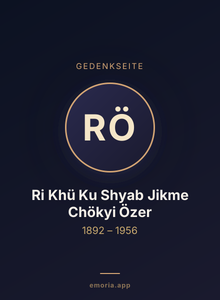 Gedenkportrait von Ri Khü Ku Shyab Jikme Chökyi Özer