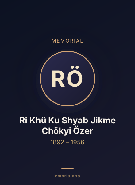Memorial portrait of Ri Khü Ku Shyab Jikme Chökyi Özer