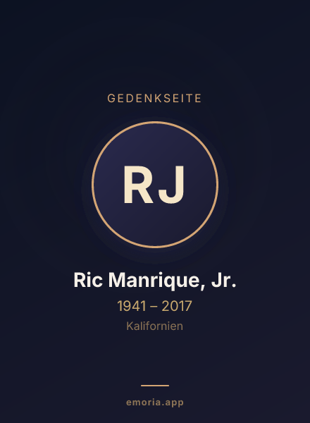 Gedenkportrait von Ric Manrique, Jr.