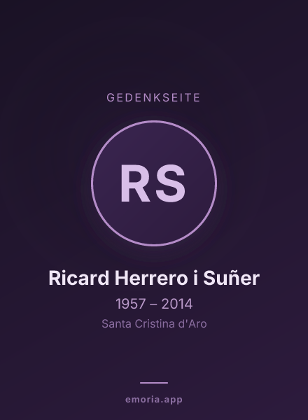 Gedenkportrait von Ricard Herrero i Suñer