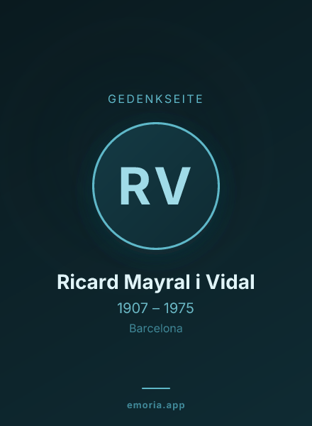 Gedenkportrait von Ricard Mayral i Vidal