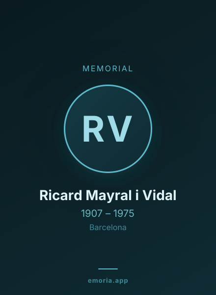 Memorial portrait of Ricard Mayral i Vidal