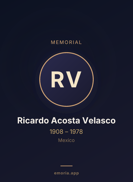 Memorial portrait of Ricardo Acosta Velasco