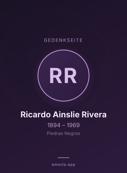 Gedenkportrait von Ricardo Ainslie Rivera