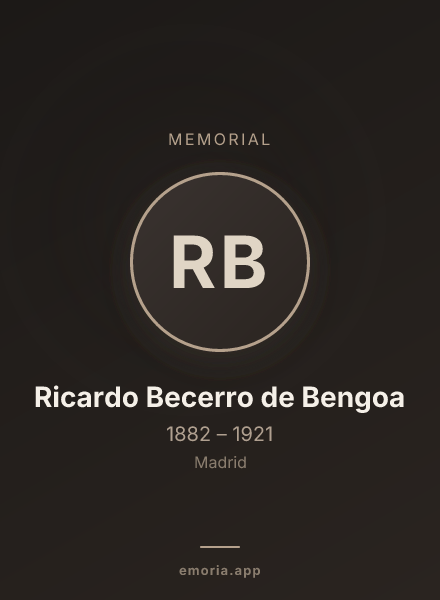 Memorial portrait of Ricardo Becerro de Bengoa