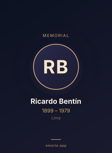 Memorial portrait of Ricardo Bentín