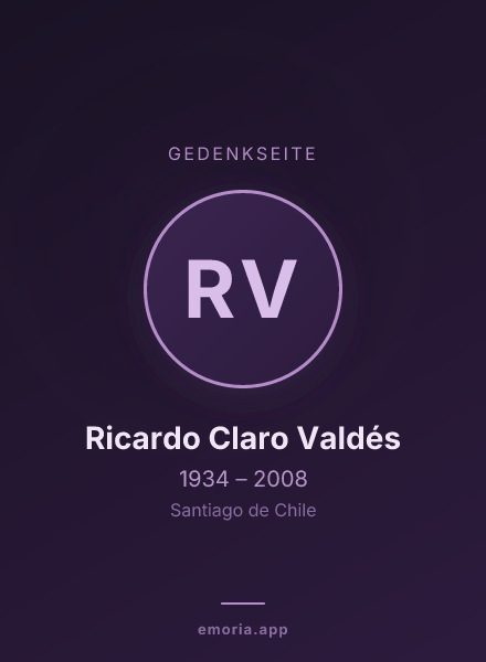 Gedenkportrait von Ricardo Claro Valdés