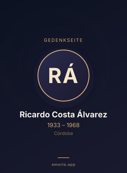 Gedenkportrait von Ricardo Costa Álvarez