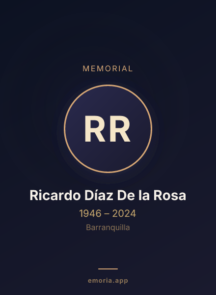 Memorial portrait of Ricardo Díaz De la Rosa
