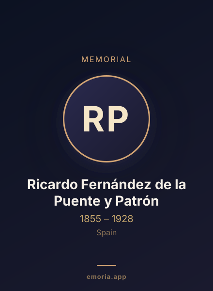 Memorial portrait of Ricardo Fernández de la Puente y Patrón