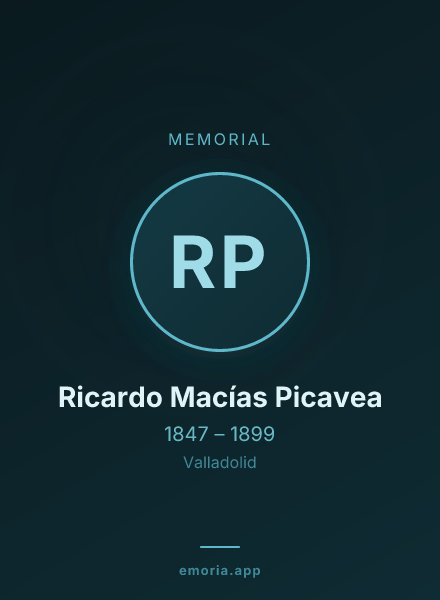 Memorial portrait of Ricardo Macías Picavea