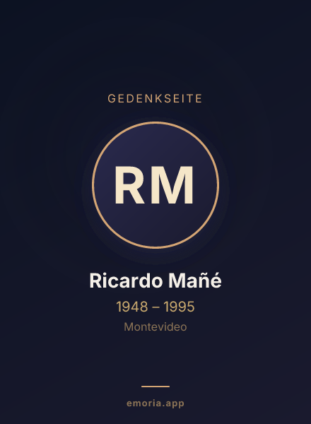 Gedenkportrait von Ricardo Mañé
