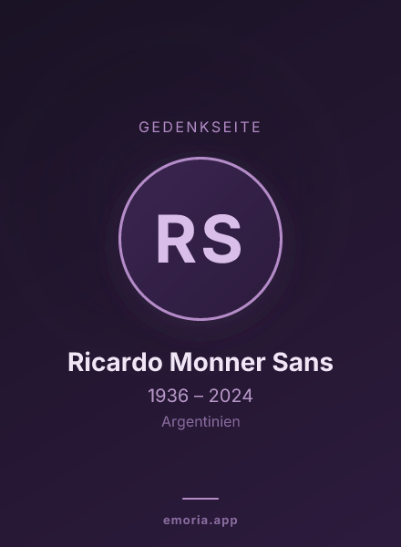 Gedenkportrait von Ricardo Monner Sans