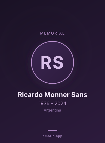 Memorial portrait of Ricardo Monner Sans