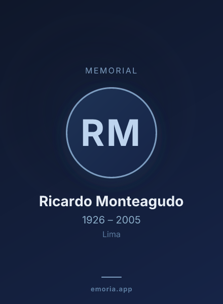 Memorial portrait of Ricardo Monteagudo