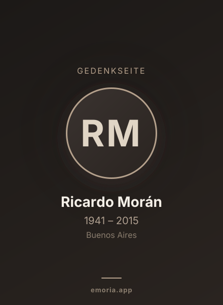 Gedenkportrait von Ricardo Morán