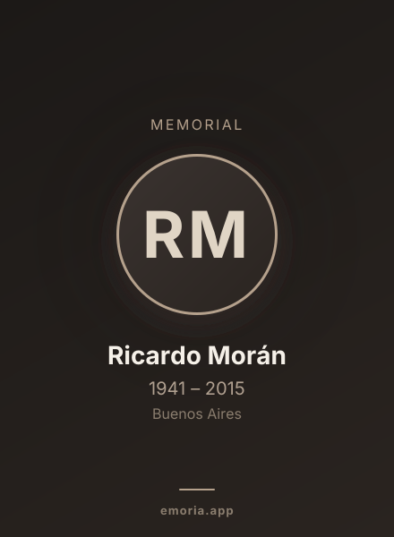 Memorial portrait of Ricardo Morán