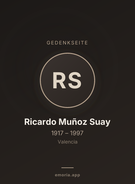 Gedenkportrait von Ricardo Muñoz Suay