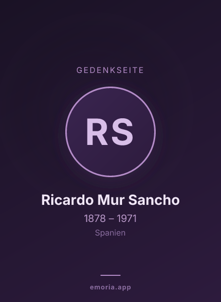Gedenkportrait von Ricardo Mur Sancho
