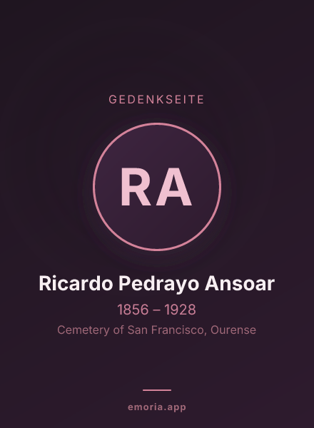 Gedenkportrait von Ricardo Pedrayo Ansoar