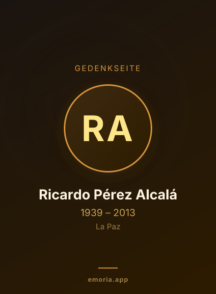 Gedenkportrait von Ricardo Pérez Alcalá