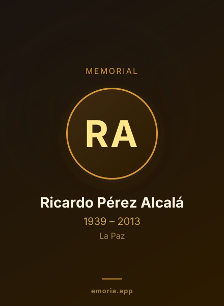 Memorial portrait of Ricardo Pérez Alcalá