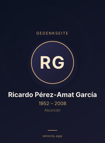 Gedenkportrait von Ricardo Pérez-Amat García