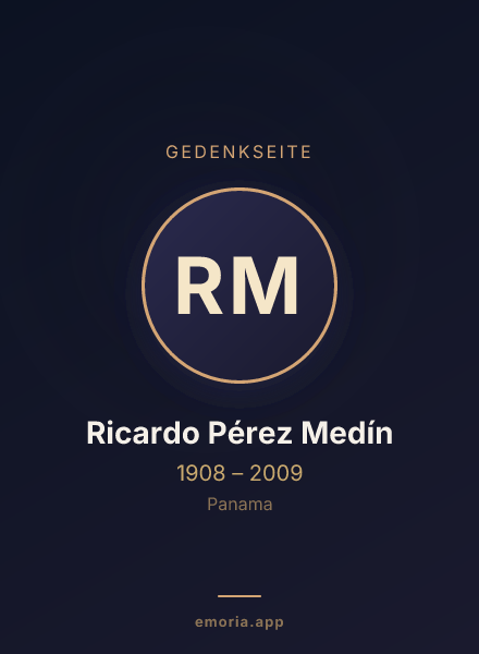 Gedenkportrait von Ricardo Pérez Medín