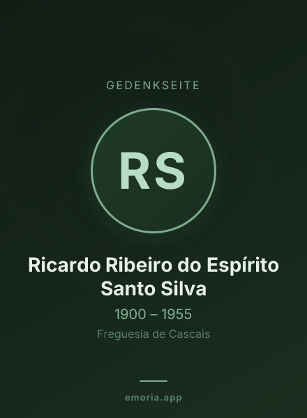 Gedenkportrait von Ricardo Ribeiro do Espírito Santo Silva