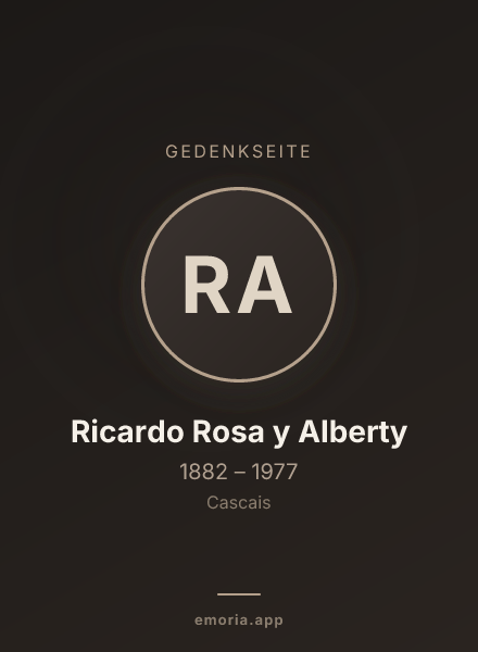 Gedenkportrait von Ricardo Rosa y Alberty