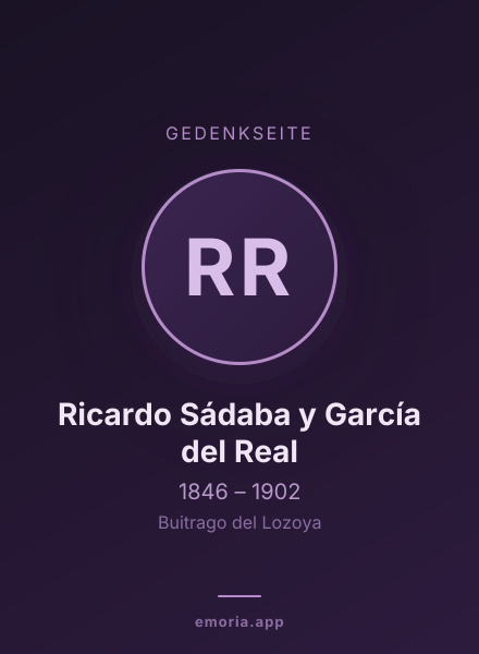 Gedenkportrait von Ricardo Sádaba y García del Real