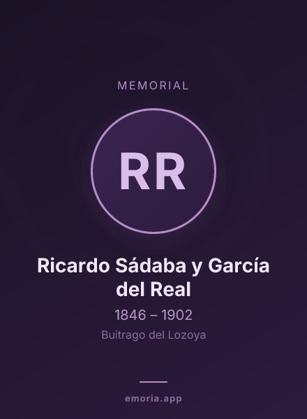Memorial portrait of Ricardo Sádaba y García del Real