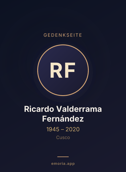 Gedenkportrait von Ricardo Valderrama Fernández