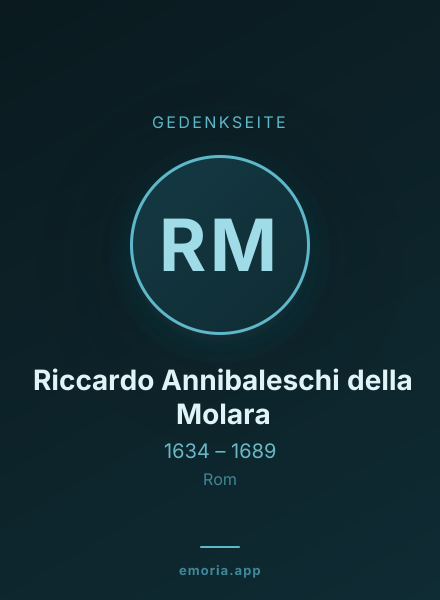 Gedenkportrait von Riccardo Annibaleschi della Molara