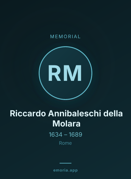 Memorial portrait of Riccardo Annibaleschi della Molara